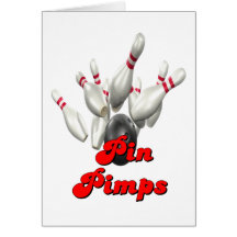 Pin Pimps Bowling Team Shirt Card