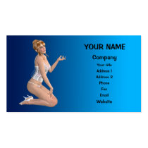 Pin up business card template