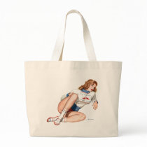 Pin Up Girl Tote Bags