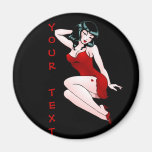 Pin Up Girl Fridge Magnet Custom Retro Pin-up Gift