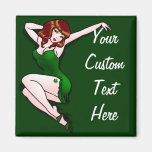 Pin Up Girl Fridge Magnet Lucky St Patrick Pin-up