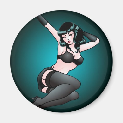 Pin Up Girl Fridge Magnet Retro Jazz Pin-up Gifts