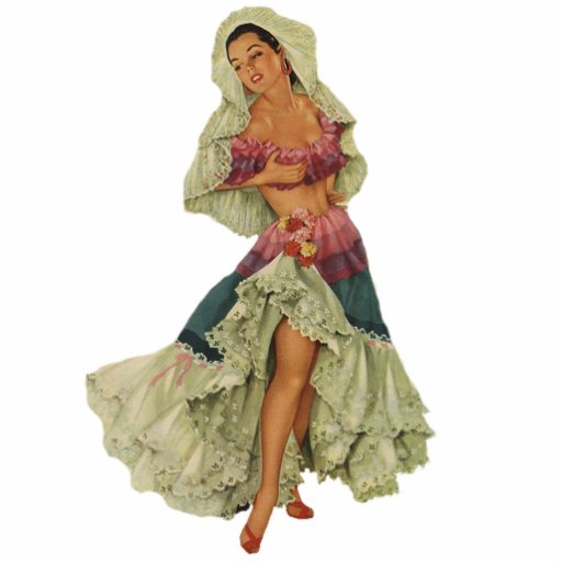 Pin Up Girl Photo Cutout