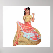Pin Up Girl Print