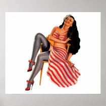 Pin Up Girl Print