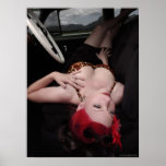 Pin Up Girl Retro Betty Hot Rod Garage Poster posters
