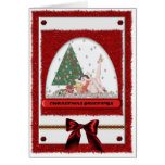 pin up girl snow globe christmas card