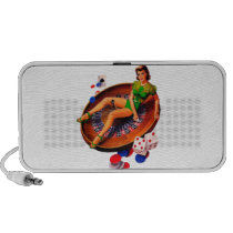 Pin Up Girl Laptop Speaker