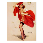 Pin-Up Graduation Postcard