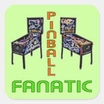 Pinball Fanatic Square Sticker