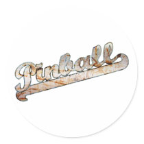 Pinball Round Stickers
