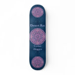 Pincushion Cactus Mandala with Blue Thorn Pattern skateboards