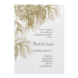 Pine Boughs Wedding Program Personalized Invitations