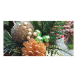 pine cone personalized photo card