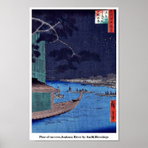 Pine of success,Asakusa River by Andō,Hiroshige Print