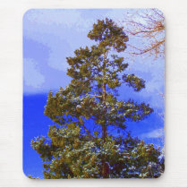 Pine with Pixelated Sky mousepad