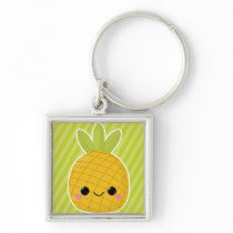 Pineapple on Green Stripes