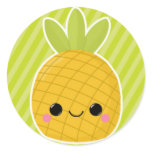 Pineapple on Green Stripes