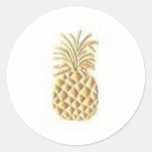 Pineapple Stamp Round Stickers