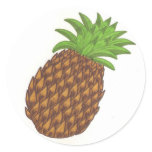 pineapple round sticker