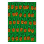 Pineapple Wallpaper Greeting Cards