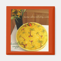 Pineapples Orange Polka Dots Tortilla Cosy Magnet