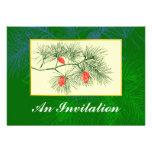 Pinecone Vintage Art Custom Invitations