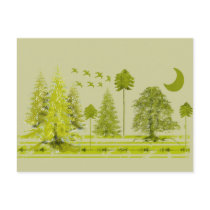 Pines with Moon-Customise Change BackGround Colour