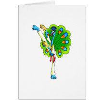 Ping Peacock Greeting Cards