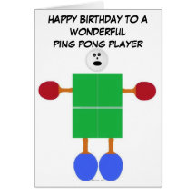 Ping Pong Birthday Cards