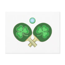 Ping Pong Shamrocks Post Card