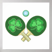 Ping Pong Shamrocks Posters