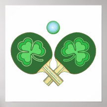 Ping Pong Shamrocks Posters