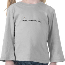 Pingu made me do it t shirt