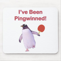 Pingwinned Penguin Ping Pong Mouse Pad