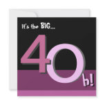 Pink 40th Big 4Oh! Birthday Party Invitation