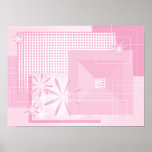 pink abstract print