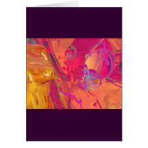 PINK ABSTRACTION GREETING CARD