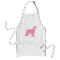 Pink Afghan Hound Dog Apron