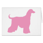 Pink Afghan Hound Dog Greeting Cards