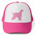 Pink Afghan Hound Dog hats