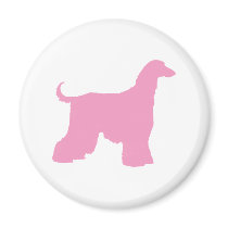 Pink Afghan Hound Dog