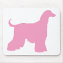 Pink Afghan Hound Dog mousepads