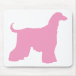Pink Afghan Hound Dog mousepads