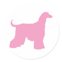 Pink Afghan Hound Dog