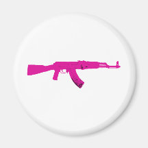 Pink AK-47 Magnet