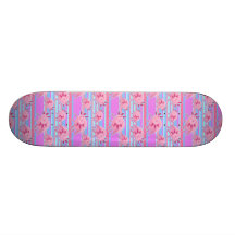 Pink Albino Axolotl Pattern Skateboard Decks