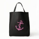 Pink Anchor Tote Bags