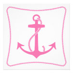 Pink Anchor Invitations