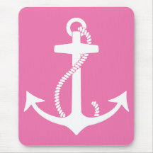 Pink Anchor Mousepad